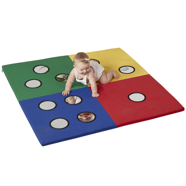 ECR4Kids SoftZone Turning Tiles Activity Mat, Colorful Soft